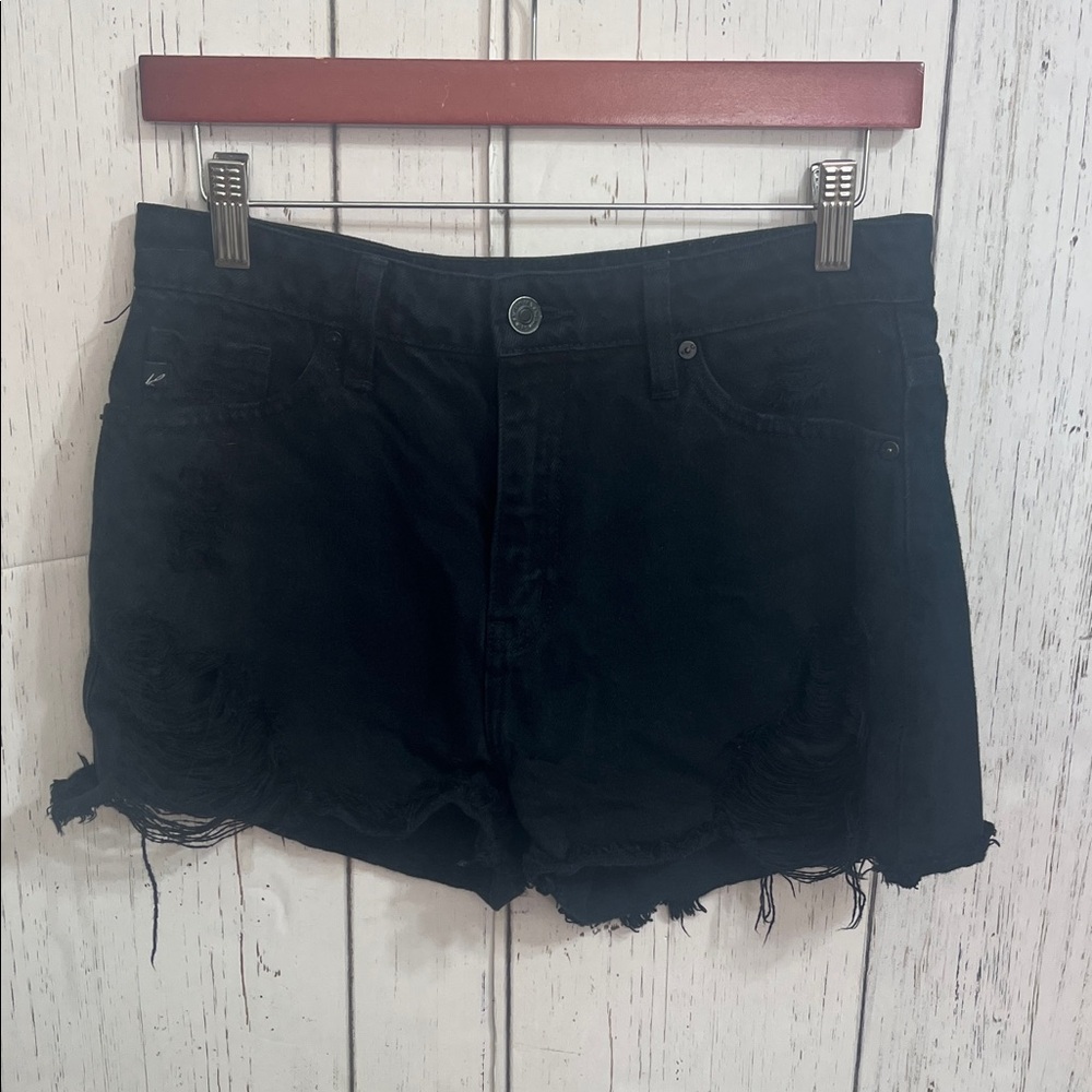 KanCan Black Distressed Jean Shorts